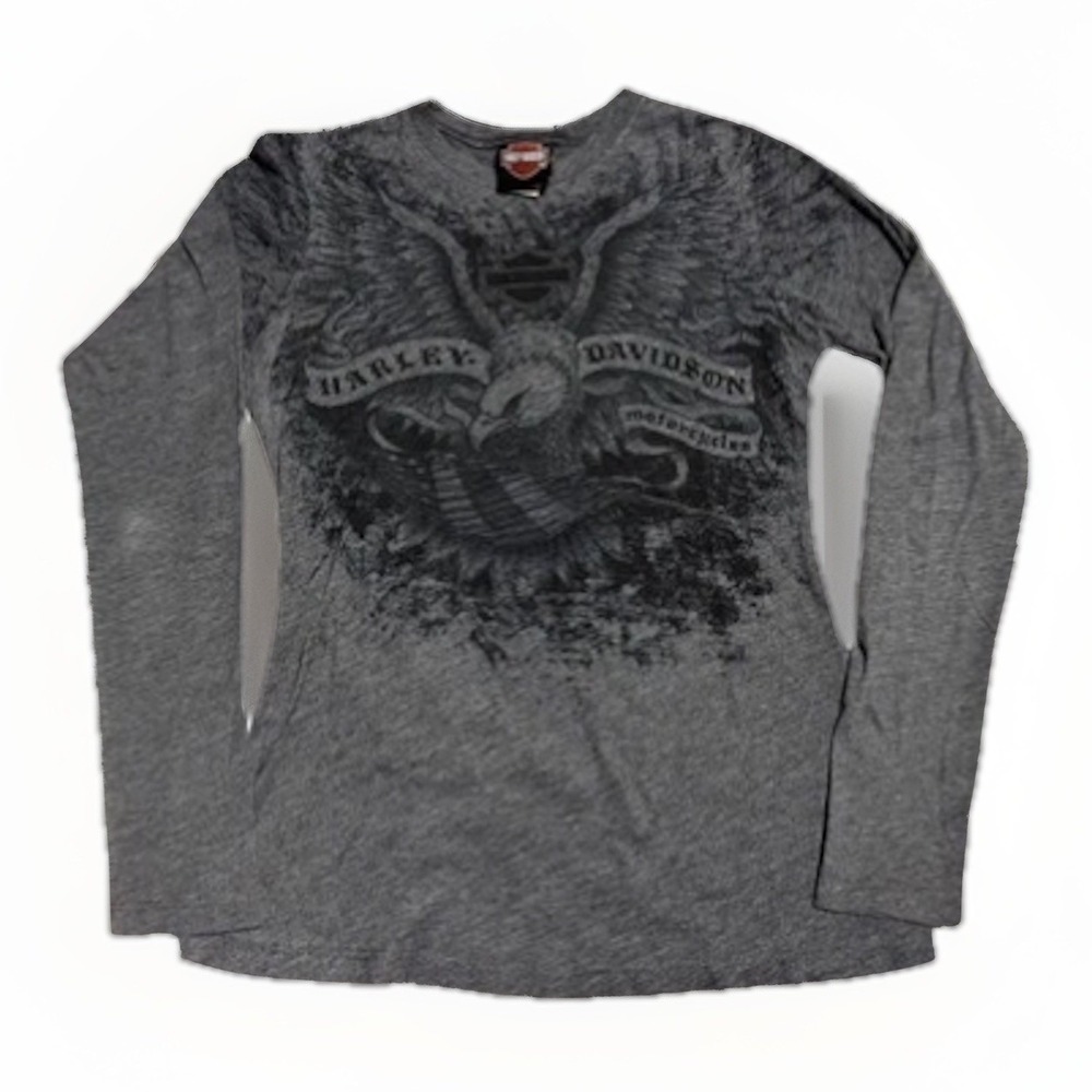 Harley Davidson Red Rock Las Vegas Long Sleeve Women M‎ Charcoal